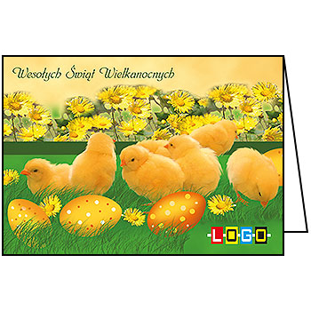 Wzór WN1-159 - Kartki wielkanocne z LOGO firmy