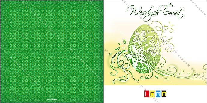 karnet wielkanocny z logo - projekt WN2-035 awers