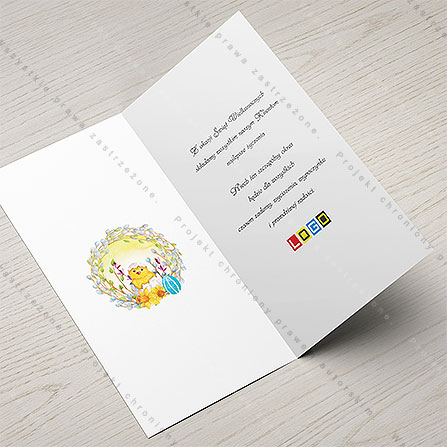 kartki wielkanocne z logo - 2 projekt, symbol WN3-043