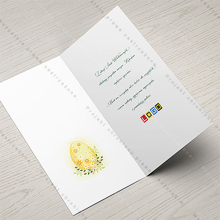 kartki wielkanocne z logo - 2 projekt, symbol WN3-097