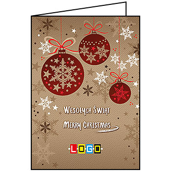 Wzór BN1-011 - Kartki dla firm z LOGO, Karnety świąteczne dla firm - podgląd miniaturka
