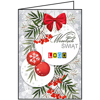 Wzór BN1-014 - Kartki dla firm z LOGO, Karnety świąteczne dla firm - podgląd miniaturka