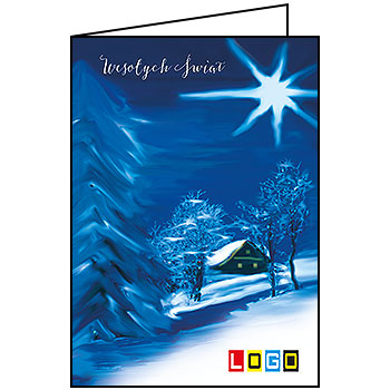 Wzór BN1-018 - Kartki dla firm z LOGO, Karnety świąteczne dla firm - podgląd miniaturka
