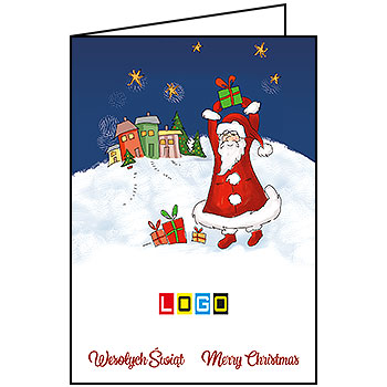 Wzór BN1-034 - Kartki dla firm z LOGO, Karnety świąteczne dla firm - podgląd miniaturka