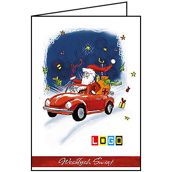 Wzór BN1-043 - Kartki dla firm z LOGO, Karnety świąteczne dla firm - podgląd miniaturka