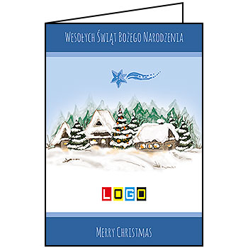 Wzór BN1-058 - Kartki dla firm z LOGO, Karnety świąteczne dla firm - podgląd miniaturka