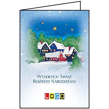 Wzór BN1-060 - Kartki dla firm z LOGO, Karnety świąteczne dla firm - podgląd miniaturka