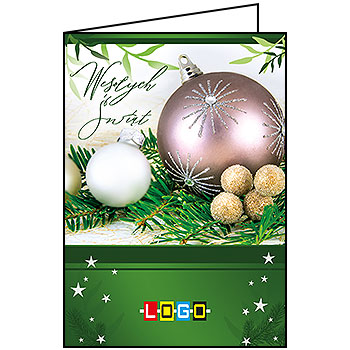 Wzór BN1-062 - Kartki dla firm z LOGO, Karnety świąteczne dla firm - podgląd miniaturka