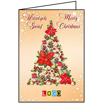 Wzór BN1-063 - Kartki dla firm z LOGO, Karnety świąteczne dla firm - podgląd miniaturka