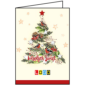 Wzór BN1-065 - Kartki dla firm z LOGO, Karnety świąteczne dla firm - podgląd miniaturka