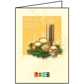 Wzór BN1-082 - Kartki dla firm z LOGO, Karnety świąteczne dla firm - podgląd miniaturka