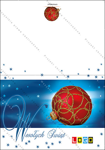karnet świąteczny - wzór BN1-114 awers