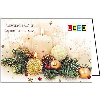 Wzór BN1-125 - Kartki dla firm z LOGO, Karnety świąteczne dla firm - podgląd miniaturka
