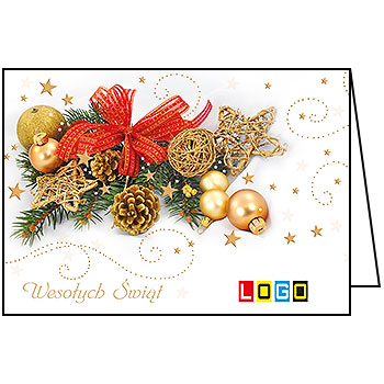 Wzór BN1-133 - Kartki świąteczne z LOGO firmy