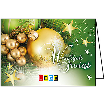Wzór BN1-141 - Kartki dla firm z LOGO, Karnety świąteczne dla firm - podgląd miniaturka