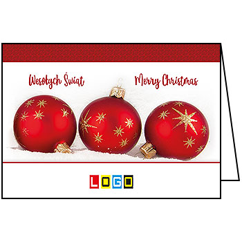 Wzór BN1-146 - Kartki dla firm z LOGO, Karnety świąteczne dla firm - podgląd miniaturka