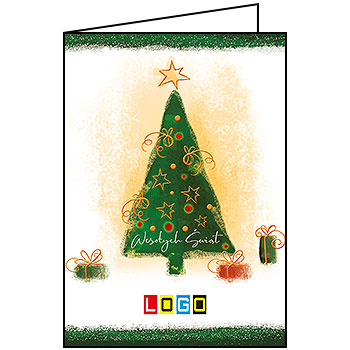 Wzór BN1-165 - Kartki dla firm z LOGO, Karnety świąteczne dla firm - podgląd miniaturka