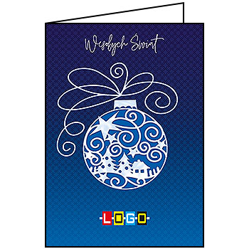 Wzór BN1-185 - Kartki dla firm z LOGO, Karnety świąteczne dla firm - podgląd miniaturka