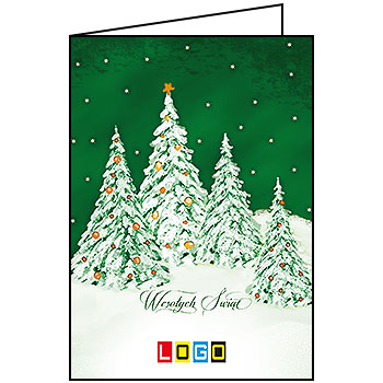 Wzór BN1-206 - Kartki dla firm z LOGO, Karnety świąteczne dla firm - podgląd miniaturka