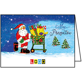 Wzór BN1-245 - Kartki dla firm z LOGO, Karnety świąteczne dla firm - podgląd miniaturka