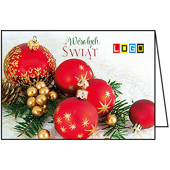 Wzór BN1-254 - Kartki dla firm z LOGO, Karnety świąteczne dla firm - podgląd miniaturka