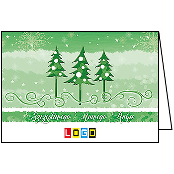 Wzór BN1-255 - Kartki dla firm z LOGO, Karnety świąteczne dla firm - podgląd miniaturka