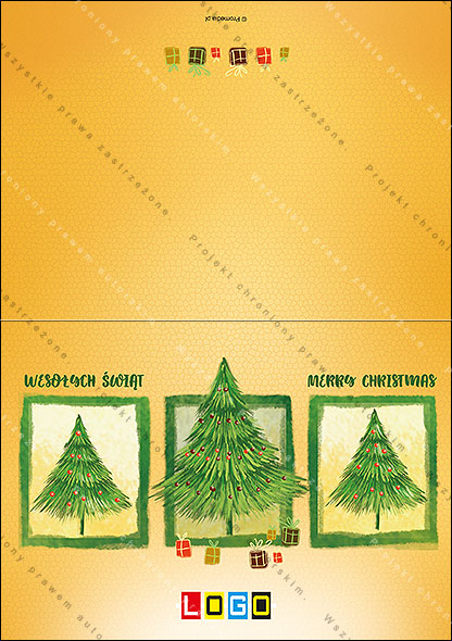 karnet świąteczny - wzór BN1-277 awers