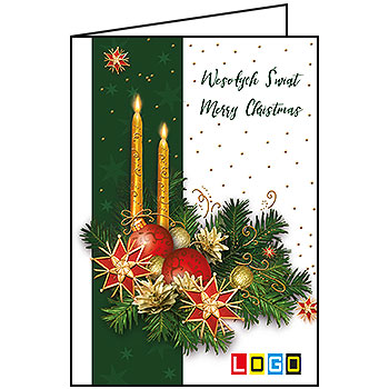 Wzór BN1-290 - Kartki dla firm z LOGO, Karnety świąteczne dla firm - podgląd miniaturka