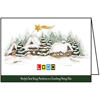 Wzór BN1-307 - Kartki dla firm z LOGO, Karnety świąteczne dla firm - podgląd miniaturka