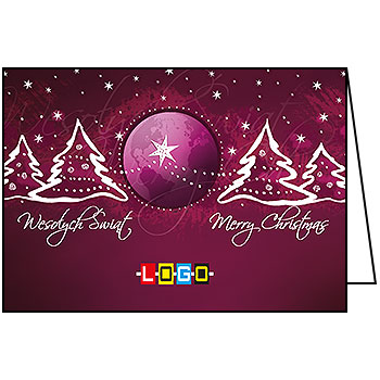 Wzór BN1-308 - Kartki dla firm z LOGO, Karnety świąteczne dla firm - podgląd miniaturka