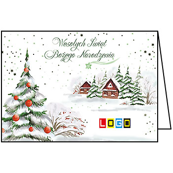 Wzór BN1-327 - Kartki świąteczne z LOGO firmy