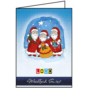 Wzór BN1-340 - Kartki dla firm z LOGO, Karnety świąteczne dla firm - podgląd miniaturka
