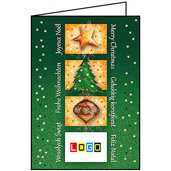 Wzór BN1-341 - Kartki dla firm z LOGO, Karnety świąteczne dla firm - podgląd miniaturka