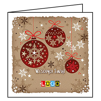 Wzór BN2-011 - Kartki dla firm z LOGO, Karnety świąteczne dla firm - podgląd miniaturka