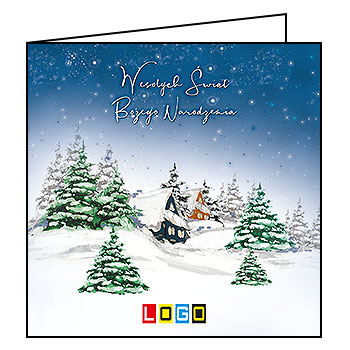 Wzór BN2-021 - Kartki dla firm z LOGO, Karnety świąteczne dla firm - podgląd miniaturka