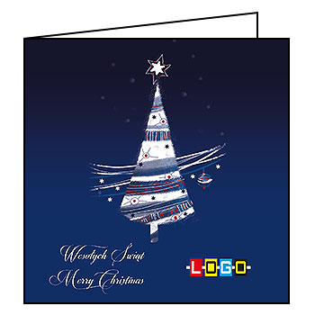 Wzór BN2-028 - Kartki dla firm z LOGO, Karnety świąteczne dla firm - podgląd miniaturka