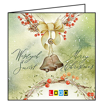 Wzór BN2-033 - Kartki dla firm z LOGO, Karnety świąteczne dla firm - podgląd miniaturka