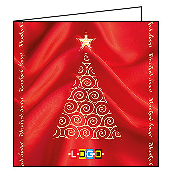 Wzór BN2-042 - Kartki dla firm z LOGO, Karnety świąteczne dla firm - podgląd miniaturka