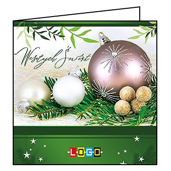 Wzór BN2-062 - Kartki dla firm z LOGO, Karnety świąteczne dla firm - podgląd miniaturka