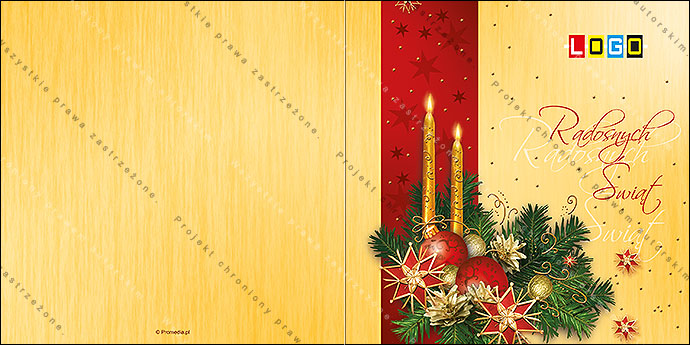karnet świąteczny - wzór BN2-068 awers