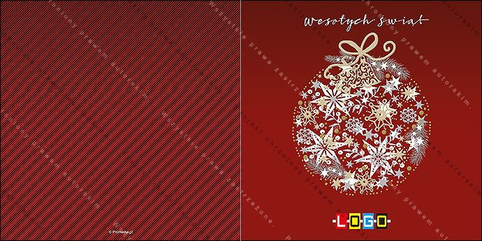 karnet świąteczny - wzór BN2-094 awers