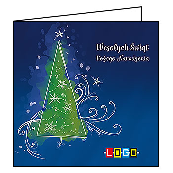 Wzór BN2-108 - Kartki dla firm z LOGO, Karnety świąteczne dla firm - podgląd miniaturka