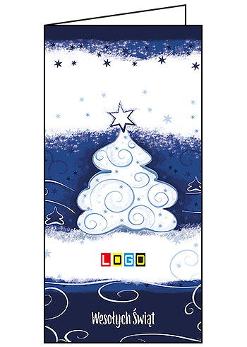 Wzór BN3-056 - Kartki dla firm z LOGO, Karnety świąteczne dla firm - podgląd miniaturka