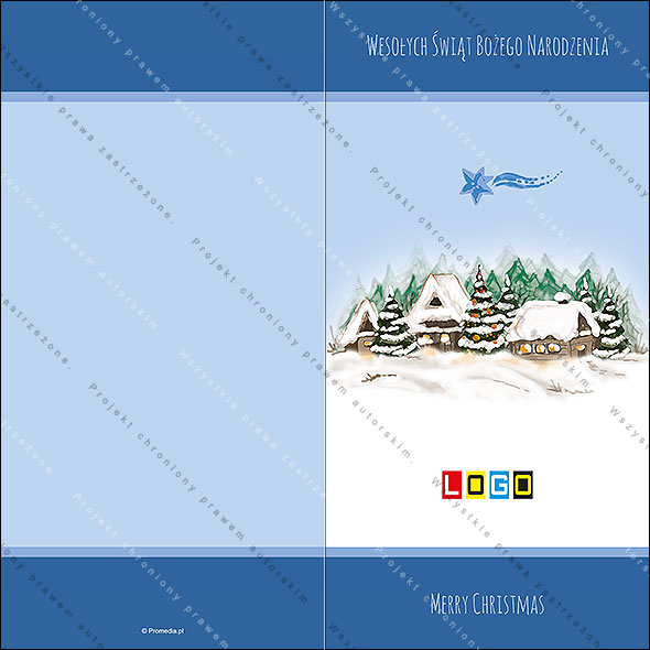 karnet świąteczny - wzór BN3-058 awers