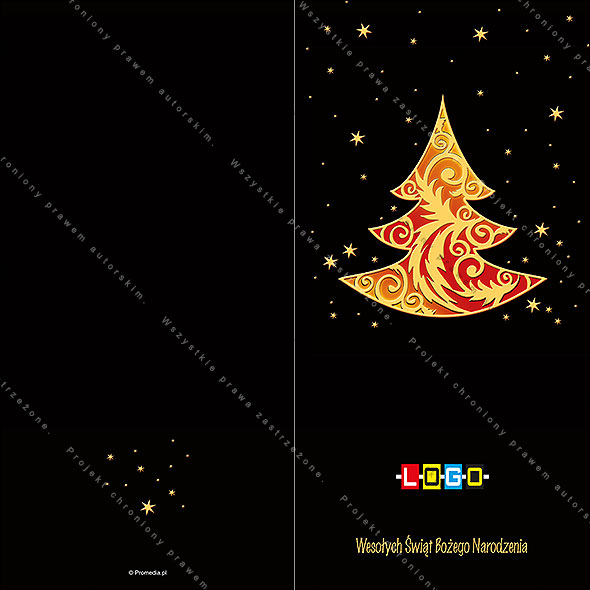 karnet świąteczny - wzór BN3-091 awers