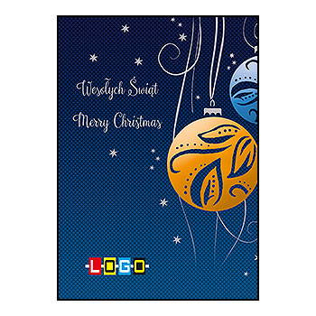 Wzór BZ1-107 - Kartki świąteczne z LOGO firmy