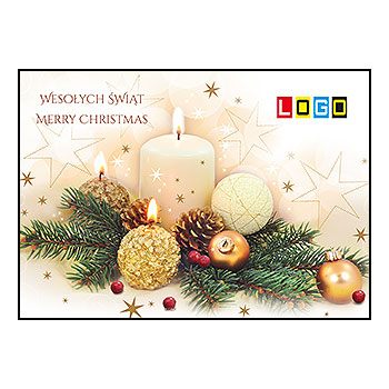 Wzór BZ1-125 - Kartki świąteczne z LOGO firmy