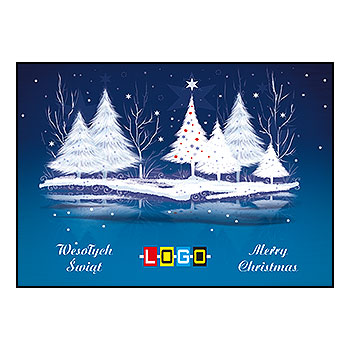 Wzór BZ1-129 - Kartki świąteczne z LOGO firmy