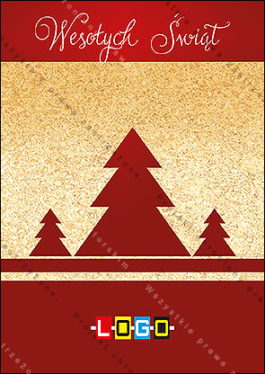 karnet świąteczny - wzór BZ1-203 awers