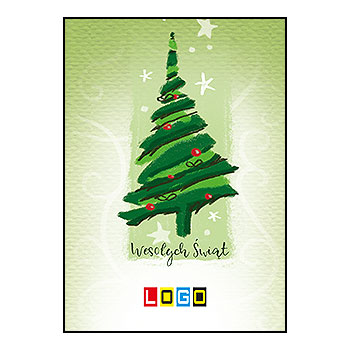 Wzór BZ1-229 - Kartki świąteczne z LOGO firmy